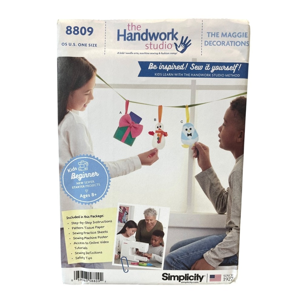 Simplicity The Handwork Studio 8809 Maggie Decorations Craft Kids Beginner Uncut